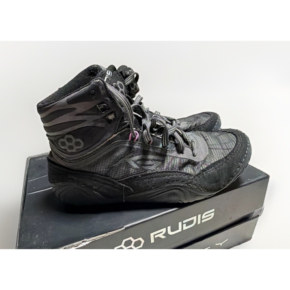 Rudis KS Infinity Adult Wrestling Shoes Mens Sz 5 Women 6.5 Black Iredescent